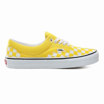 Vans Checkerboard Era - Miesten Tennarit - Keltainen/Valkoinen